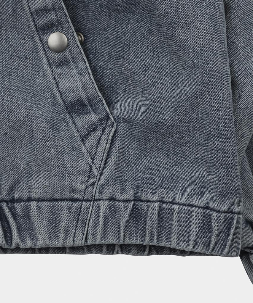 LETTERCOMO Худи на молнии из стираного денима Urban Blue