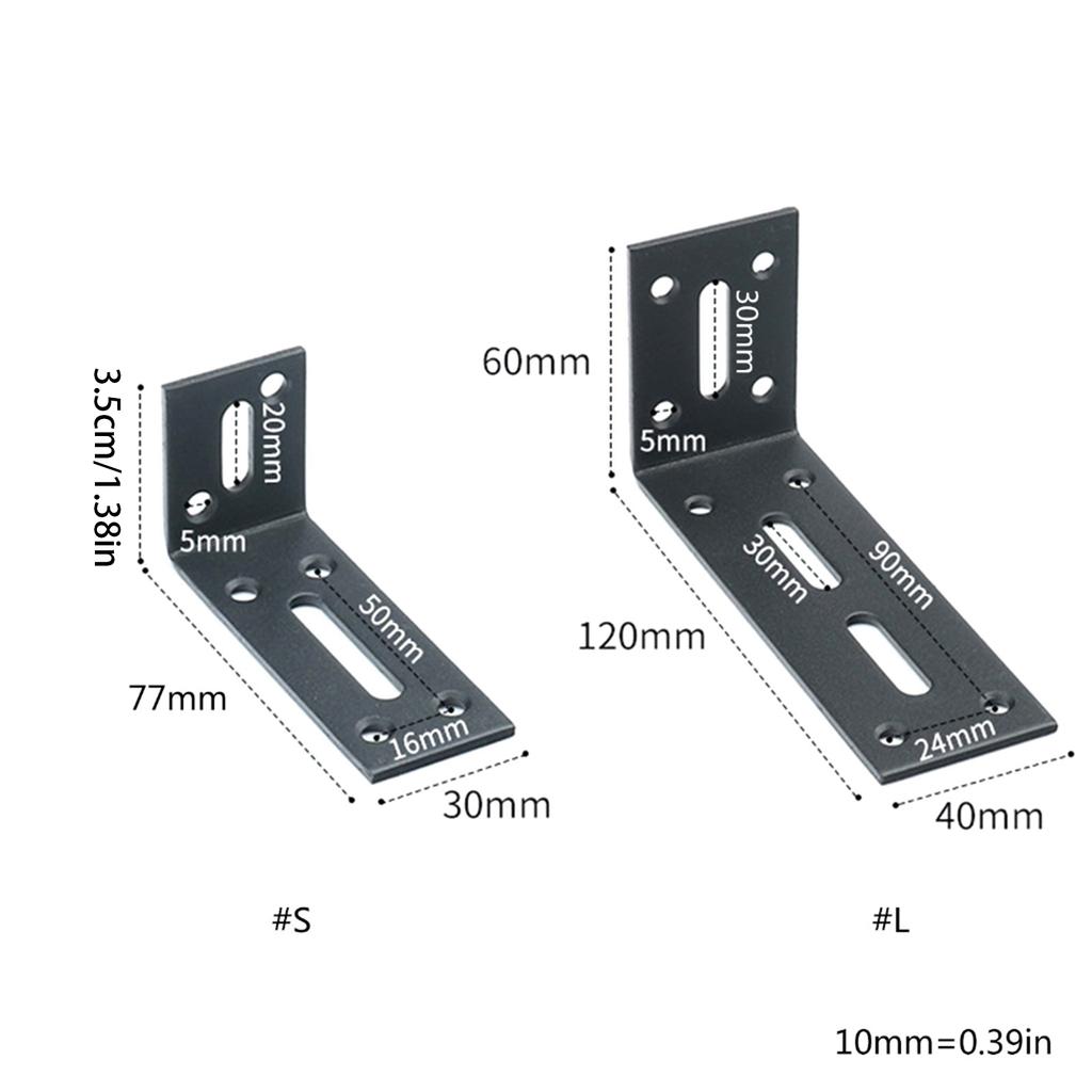 Прочные кронштейны для полок L-образной формы 60x120 мм, 40x80 мм, кронштейн из холоднокатаной стали, прочный угловой кронштейн