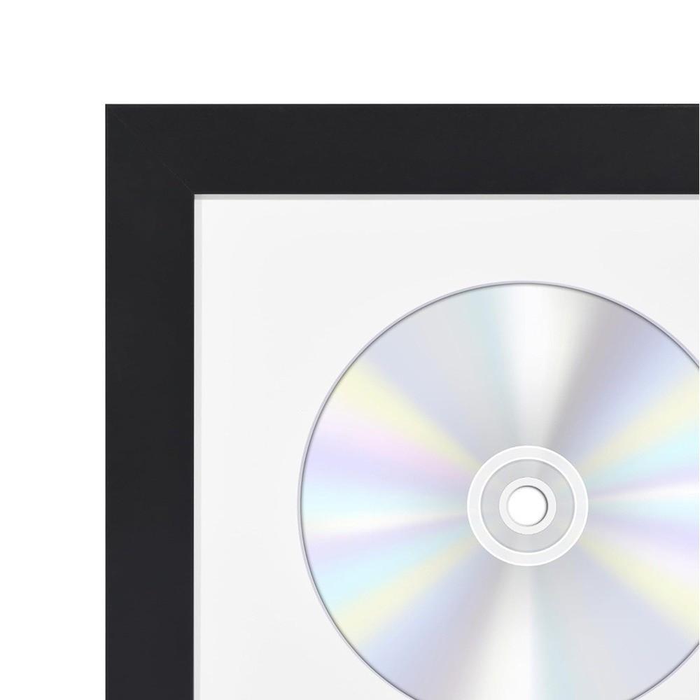 Wood CD Display Stand Black Frame CD Organizer Rack Creative CD Display Frame Desktop Decor