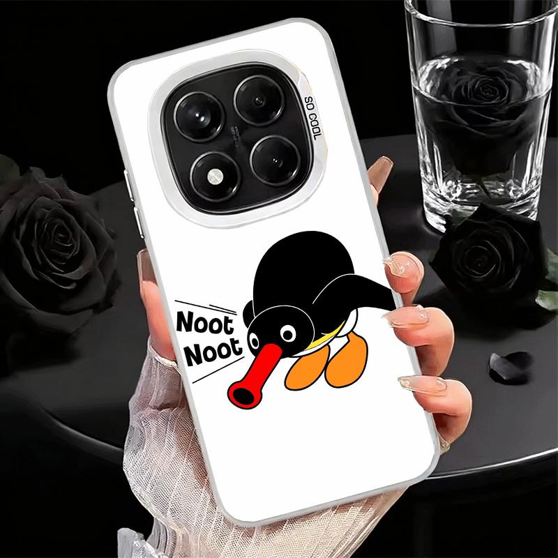 Мультяшный чехол P-Pingu Пингвин Ударопрочный чехол для телефона для Xiaomi Redmi Note 15 14 13 12 Pro Plus 11 11S 11T 5G Чехол Защита от падения Fundas