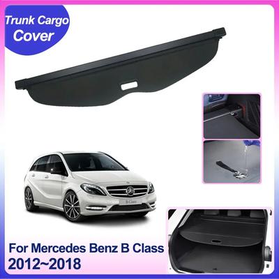 Крышка багажника для Mercedes Benz B Class W246 200 2012~2018 Задний багажный щиток, шторка, разделительная доска, автомобильные аксессуары