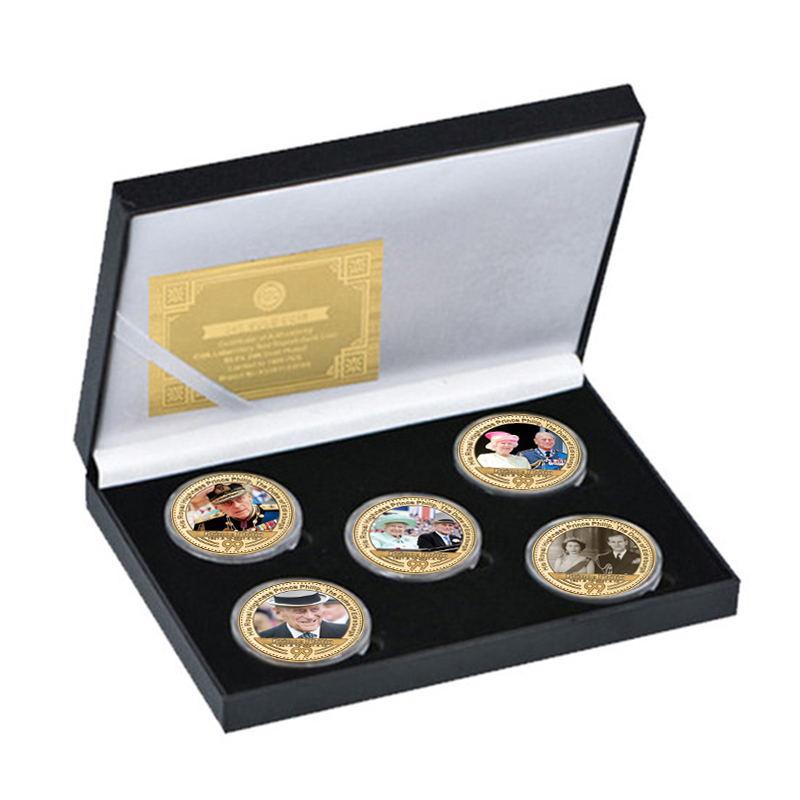 Commemorative Medal Prince Philip Commemorative Coin Gift Box Set, Metal Crafts, Badges and Medals