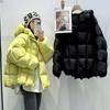 Oversize Women Short Hooded Padded Coat Loose Cotton Korean Style Winter Jacket