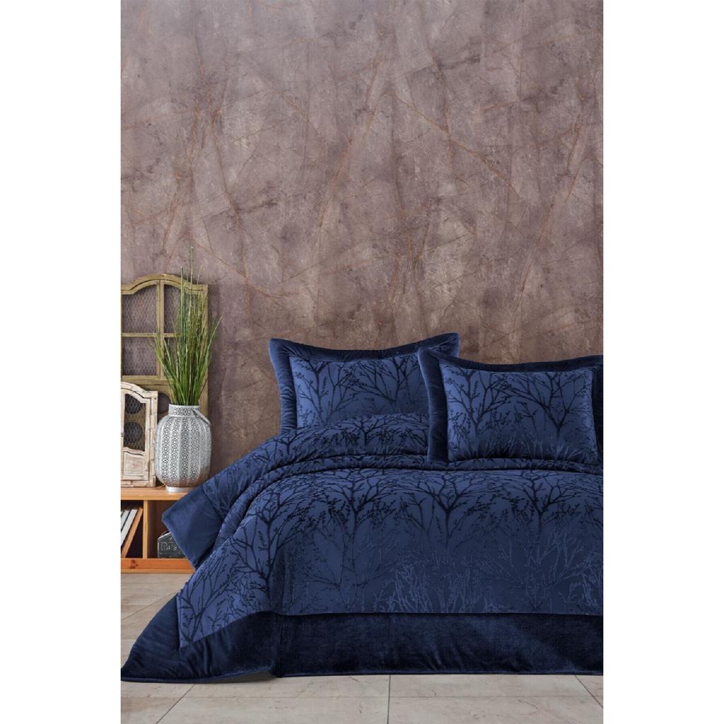 Покрывало из двойного волокна с наполнителем из бархата, весеннее серебро