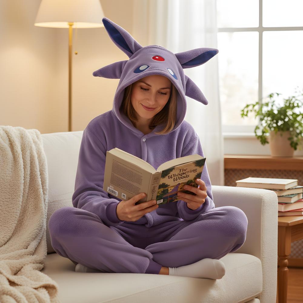 Piżama Onesie Kigurumi Kostium Przebranie Pokemon Espeon Xxl: 185 - 195Cm