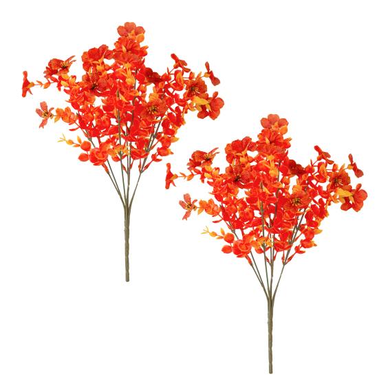 2 шт./компл. Осенний искусственный цветок, реалистичный поддельный лист эвкалипта, Хэллоуин, День благодарения, фестиваль урожая, комнатные и уличные искусственные цветочные растения, украшение