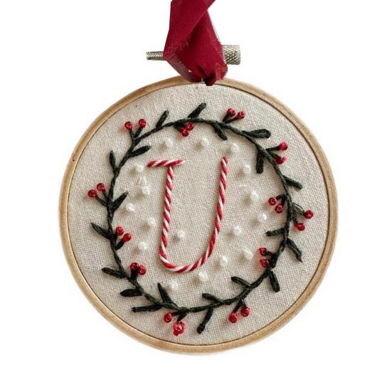 Сделай сам Вышитое Рождественское Украшение Вышивка Инициала Набор для Рукоделия Мини Рождественский Набор для Вышивания для Начинающих