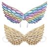Angel Wings Adults Kids Cosplay Costume Accessory Unisex Glittery Cloth Wings for Halloween Stage Performance Photo Prop