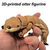 Игрушка выдра, напечатанная на 3D-принтере, фигурка выдры с подвижными частями, гибкая фигурка животного, игрушка-антистресс для украшения дома и офиса