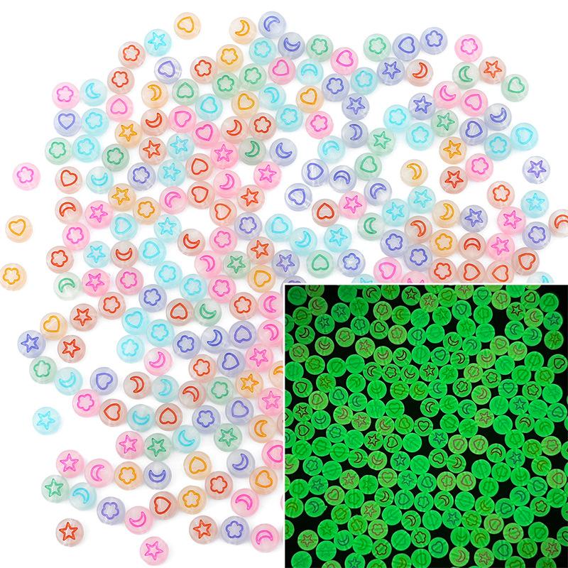 Бусины ручной работы 4*7мм Акриловые россыпные бусины Бусины с алфавитом Плоские бусины Ручная работа DIY Детское раннее образование Изготовление бижутерии Аксессуары Браслет