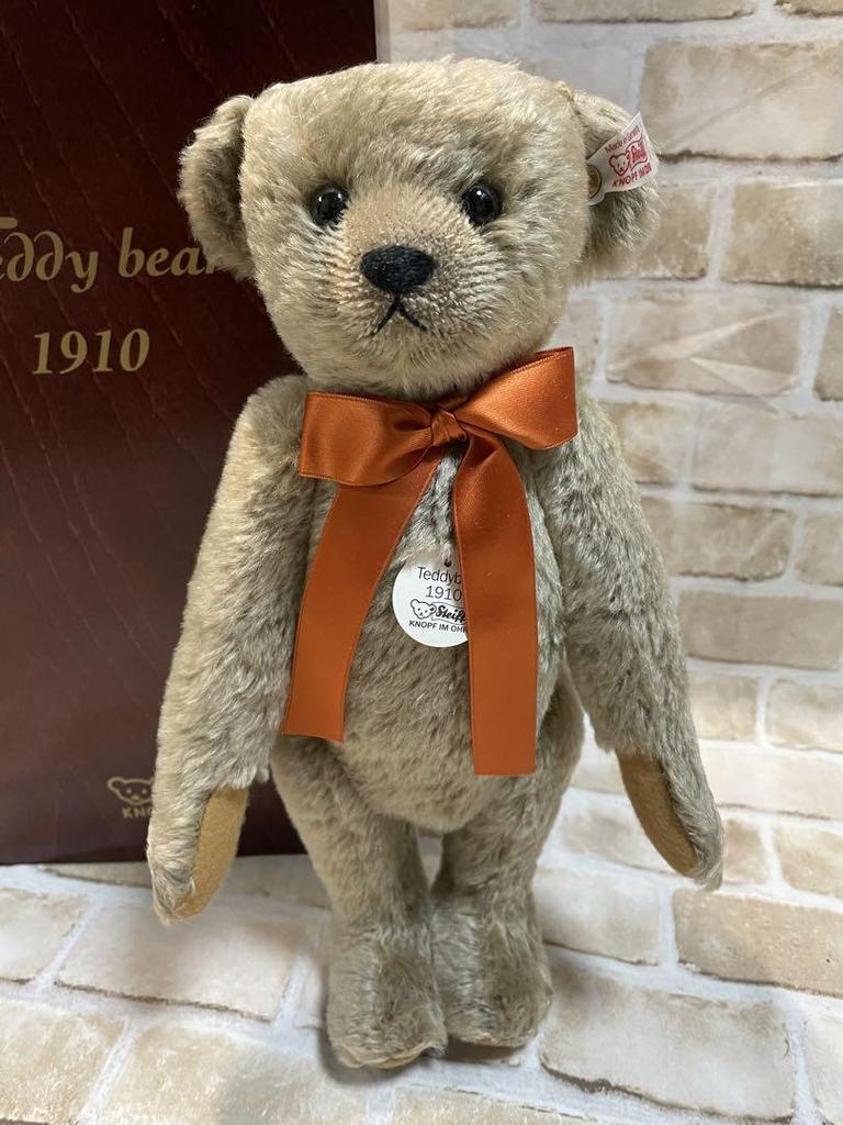 [USED] Steiff 1910 Teddy Bear Replica, Limited to 50 in Japan, Wooden Box