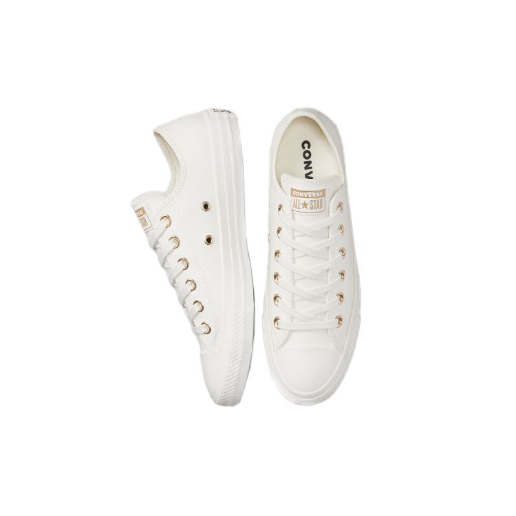 Converse Chuck Taylor All Star Comfortable Low Top Canvas Shoes Women Sneaker Vintage-White A02609C