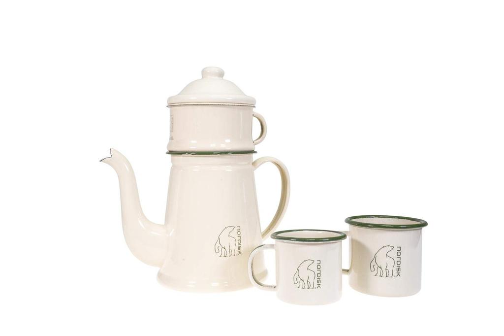 NORDISK Outdoor Camping Enamel Madam Blue Coffee Pot (Madam Bla Coffee) Cream 1.5l [Genuine Japanese Product] 119093