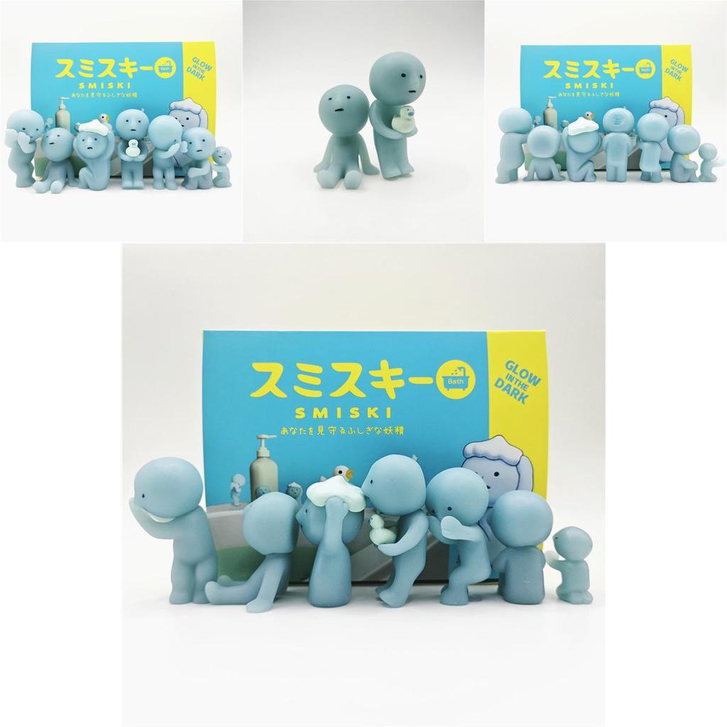 Светящаяся фигурка Смиски, модель, игрушка для ванной, ПВХ кукла для декора детской комнаты