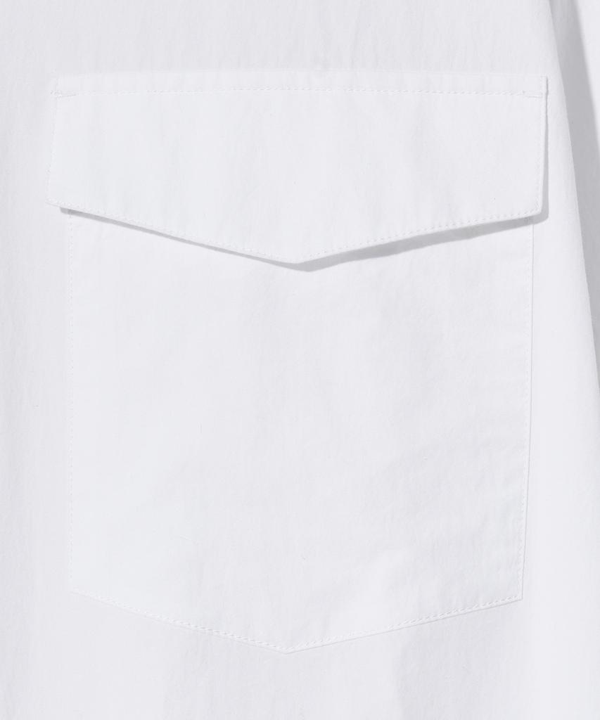 DIAMOND LAYLA [Cool Cotton] 3-Stitch Open Collar Cotton 1/2 Shirt S135 White
