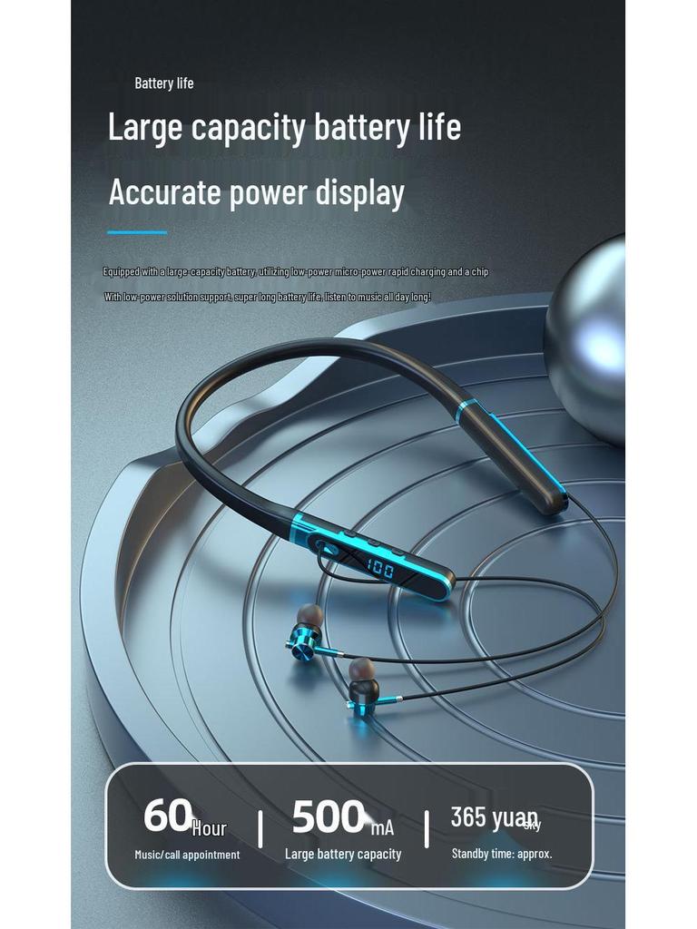 Bluetooth-наушники с шейным ободом, с длительным временем работы от аккумулятора, большим запасом громкости, совместимые с устройствами Apple, Huawei и Android