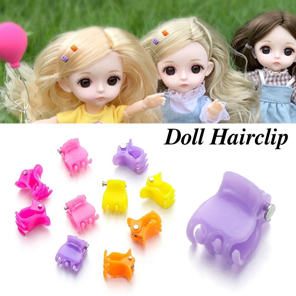 10Pcs 1cm Girl Gift DIY Doll Accessories Children Hair Clips Dolls Headwear Kid Head Wear Doll Clip