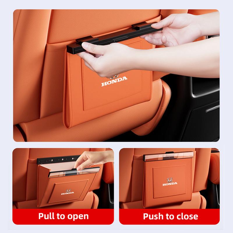 Car Seat Back Trash Bag Interior Storage Accessories For Honda CR-V Accord Civic HR-V Pilot Odyssey Fit Jazz Vezel CITY Freed AS9