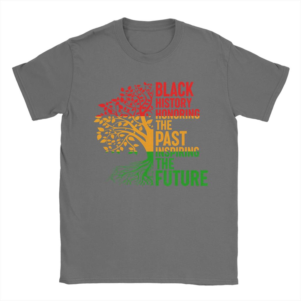 Leisure Black History Honoring Past Inspiring Future T-Shirts for Unisex Round Neck T Shirts  Short Sleeve Tees Summer Clothes