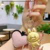 Брелок и подвеска для телефона Labubu из чистого золота 999 пробы с золотым украшением: Мультяшный Брелок-Подвеска Подарок