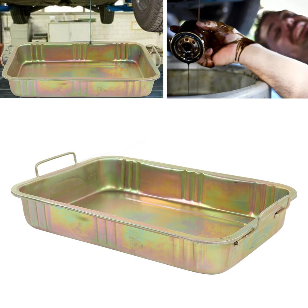 Оцинкованный поддон для сбора масла Профессиональный металлический контейнер-слив Инструмент для ремонта автомобиля