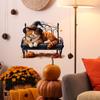 Witch Halloween Hat Cat Wall Sticker Pvc Decor For Living Room And Home Decor