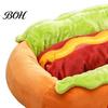 Cozy Indoor Cat Cave Hot Dog Bed, Cute Snuggle Removable Washable Pad, Funny Warm Sleeping Bed for Kittens Bun Plush Small Dogs Cats Soft Pet