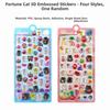 Cartoon Style Japanese Style Stickers Cute 3D Sticker Cute 3D Relief Stickers  for Diary Decor