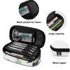 Pencil Case Practical 300D Polyester Easy Open Zipper with Main Compartment Mesh Pocket and Pen Slots for Middle School Students