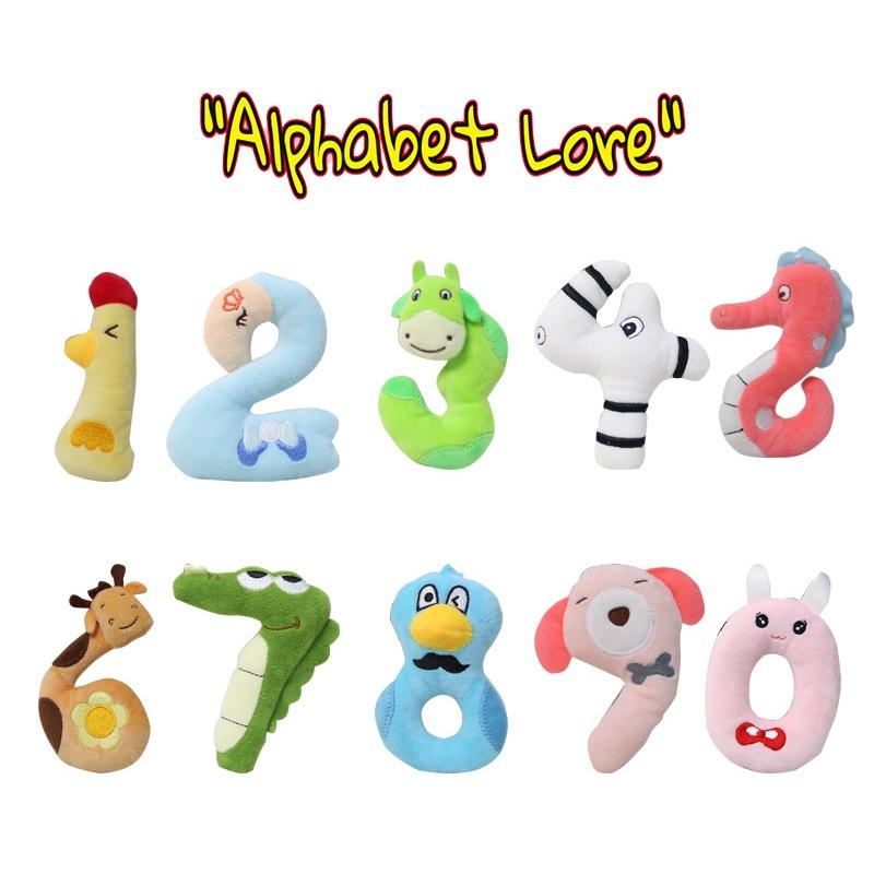 Plush Toy Cuddly Gift For Baby Kids Alphabet Lore Number Blocks