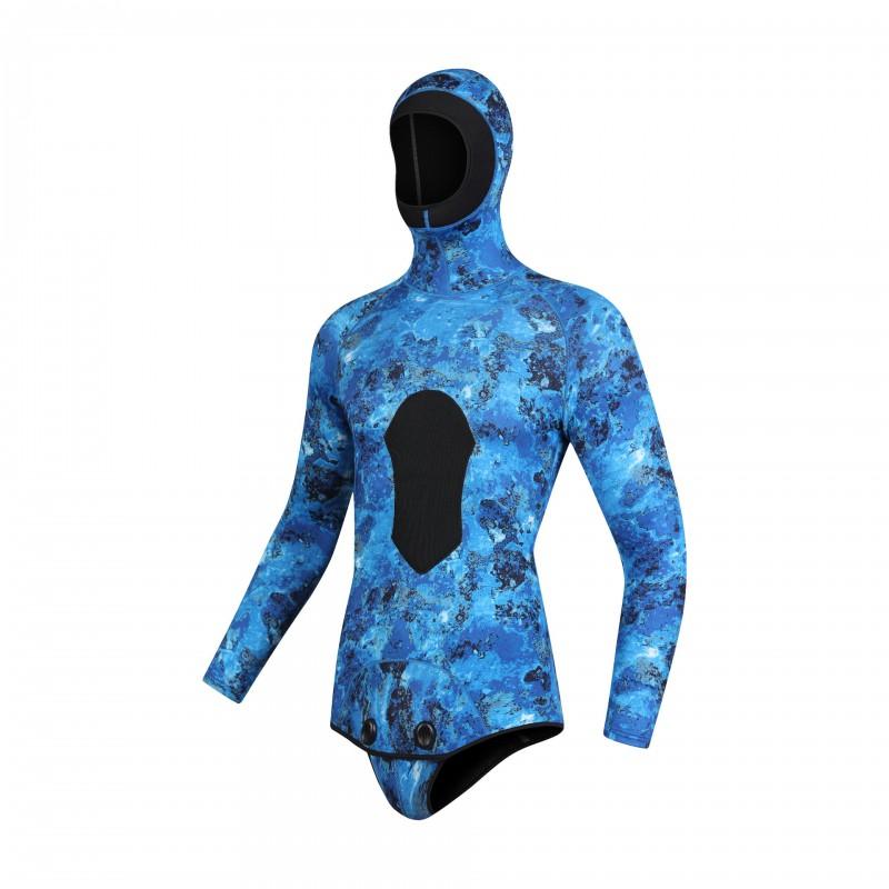 3mm Neoprene Separate Wetsuit Men Women Camo Hooded Freediving Surf Spearfishing Deep Dive Rescue Warm