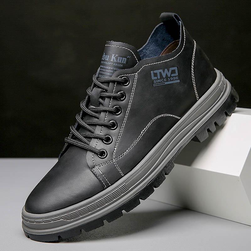 High Quality New Men's High Top Shoes Casual Shoes Outdoor Sports Shoes Men's Oxford Shoes Lace Up Trendy Shoes Free Delivery