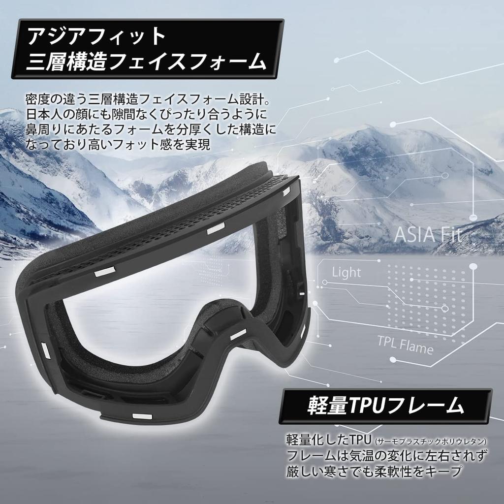 FIRN URANUS Ski and Snowboard Double Asian Quick Lens Glasses UV Wide Field of Helmet High Official Japanese Product Goggles, Lens, Fit, Change,