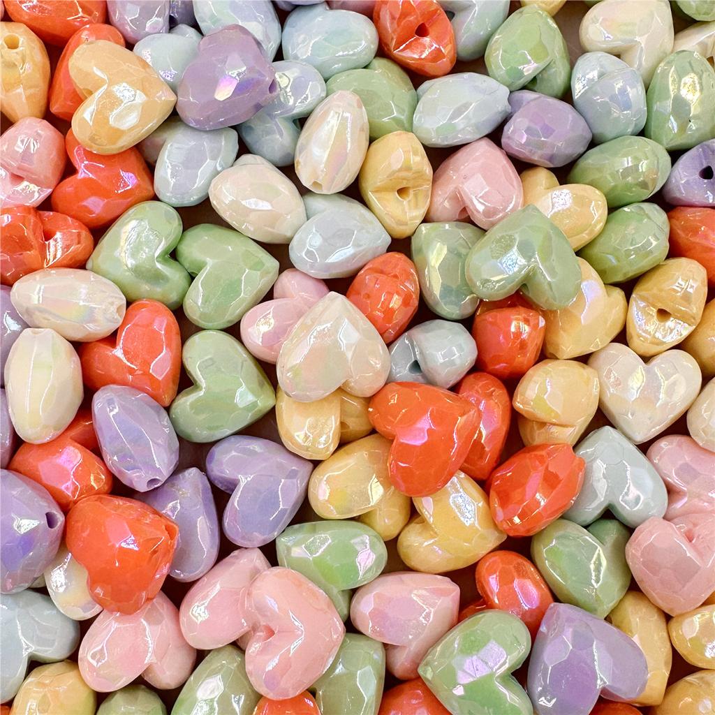 Простые модные материалы Сердце Свободные бусины Ювелирные изделия Макарон Аксессуар Персиковый акриловый браслет Бусины 19 * 16,5 мм Вырезанные бусины «Любовь» DIY Изысканные ювелирные изделия