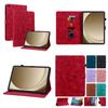 For Samsung Galaxy Tab A9+ (SM-X210,SM-X215 LTE,SM-X216 5G).PU Leather Exquisite Floral Embossed Design Tablet Case