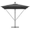 Cantilever Banana Sun Umbrella with LED Light Strips Anthracite 249 x 249 x 250 cm