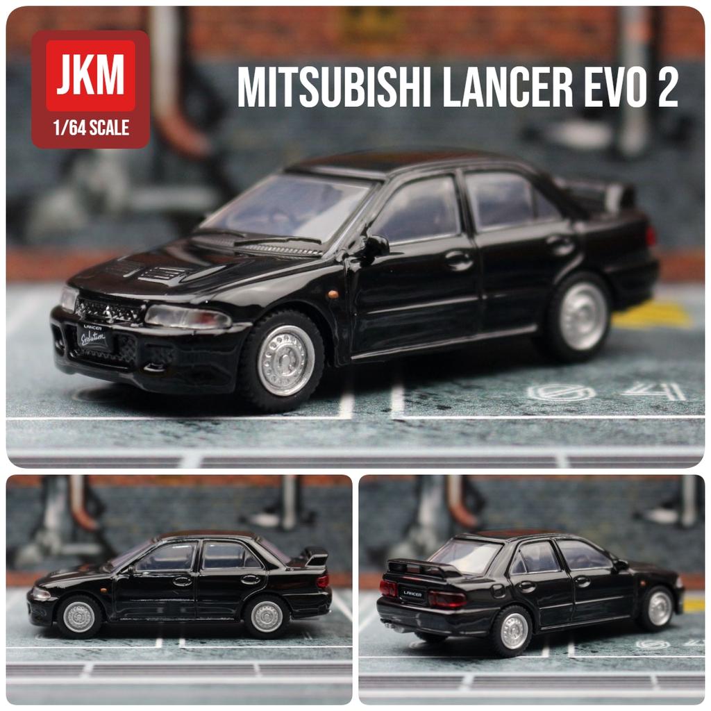 1/64 Mitsubishi Lancer Evolution EVO Toy Car Miniature 1:64 JKM Racing Model Free Wheel Diecast Alloy Collection Gift for Boy