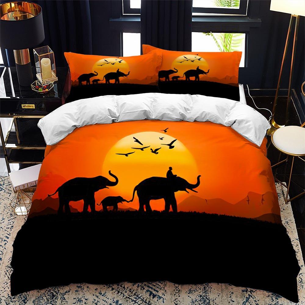 Wild Animal Theme Elephant Duvet Cover for Kids & Teens