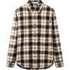 Check Print Outdoor Casual Long Sleeve Shirt Men Shirts Black White A28XB-V09