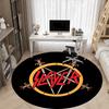 1 шт. Коврик для пола с круглым рисунком в стиле Slayer Music Office, Коврик для помещений, Подходит для офиса, Под офисные стулья, Спальни, Гостиной, Домашнего декора DT1212103