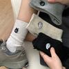 Female Spring and Summer New Cartoon Embroidery Lovely Idea Yarn In The Tube Pile Socks