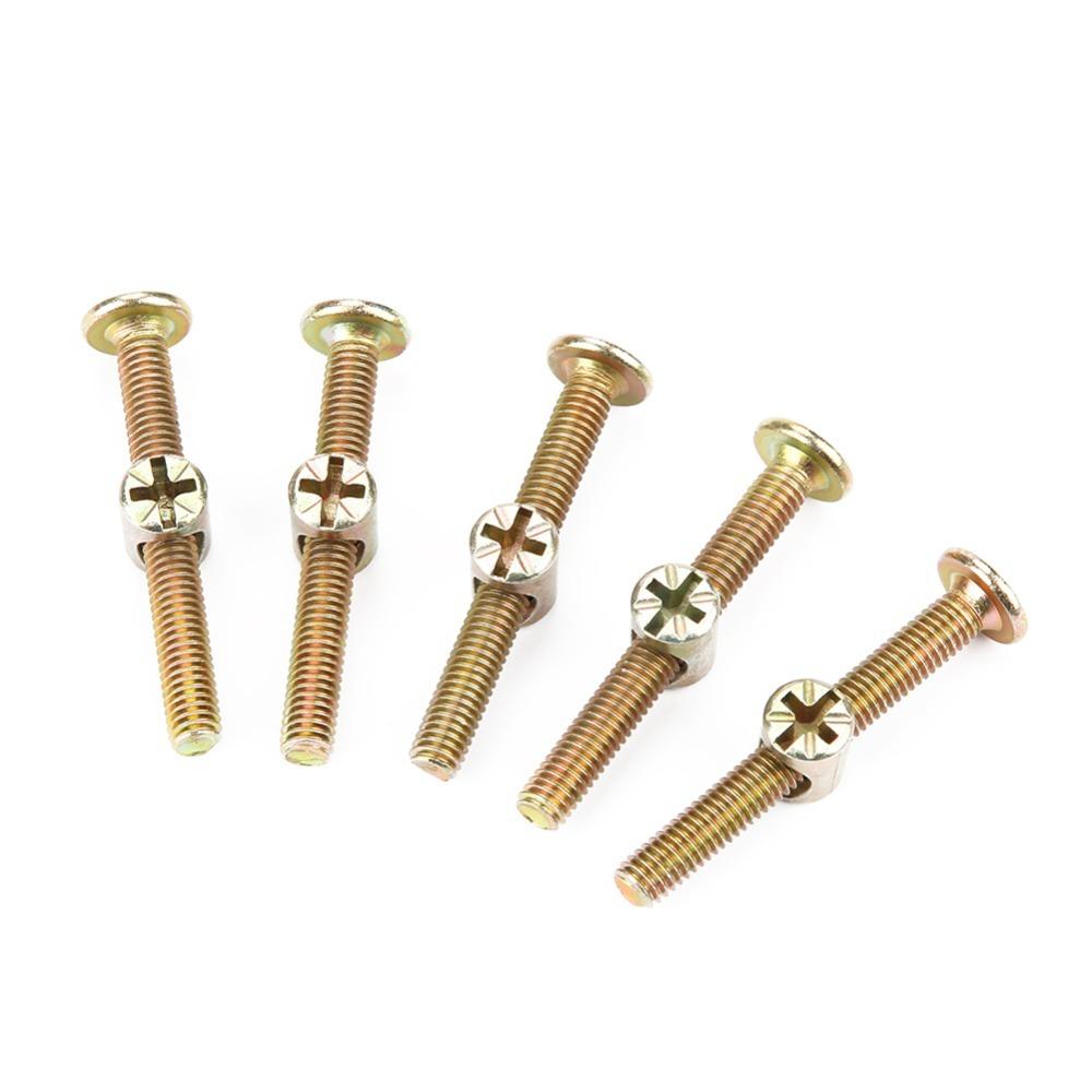 10set Flat Round Head Furniture Bolts Hex Head Hex Socket Screws Universal Barrel Nuts For Chairs