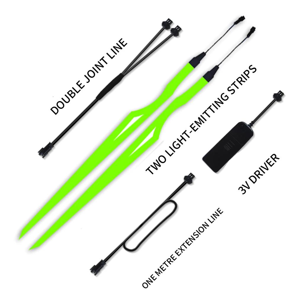 Шлем мотоцикла ночной свет езда сигнальная лампа EL полоса мигающая прочный комплект бар светодиодная лента отражатель холодный свет пленка шлем своими руками