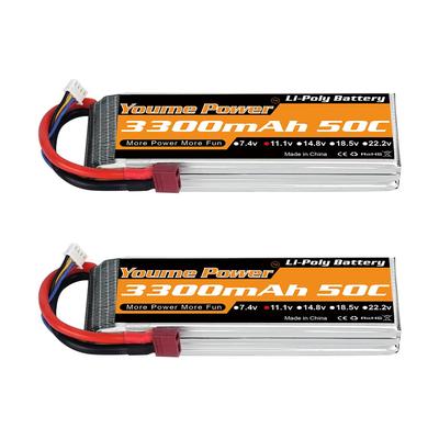 Youme Power 3S LiPo, 11.1V RC Lipo 3300mAh 50C Deans T-Plug для RC автомобилей, грузовиков, трагги, самолетов, БПЛА, дронов, FPV планеров, 3D самолетов, парков,