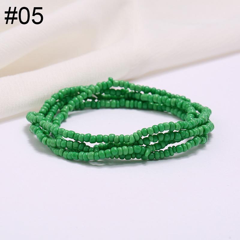 Women Fashion Waist Chain Rice Bead Waist Chain Beach Chain Body Jewelry Belly Chain