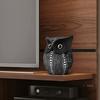 Modern Classy Lucky Owl Resin Art Figure Showpiece -(Pack of 1, Black)