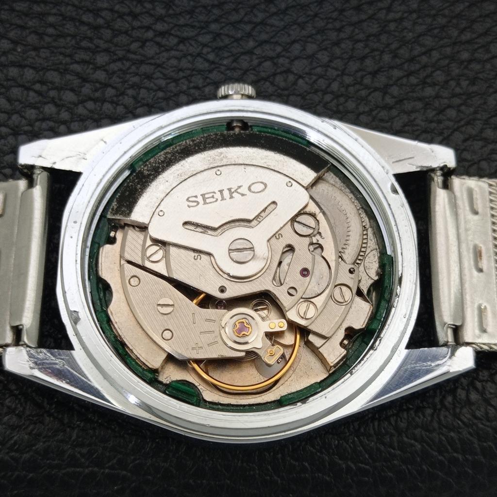 ОТРЕМОНТИРОВАННЫЕ ВИНТАЖНЫЕ МУЖСКИЕ АВТОМАТИЧЕСКИЕ ЧАСЫ SEIKO 5 ЯПОНИЯ ЧЕРНЫЙ ЦИФЕРБЛАТ a444298-1
