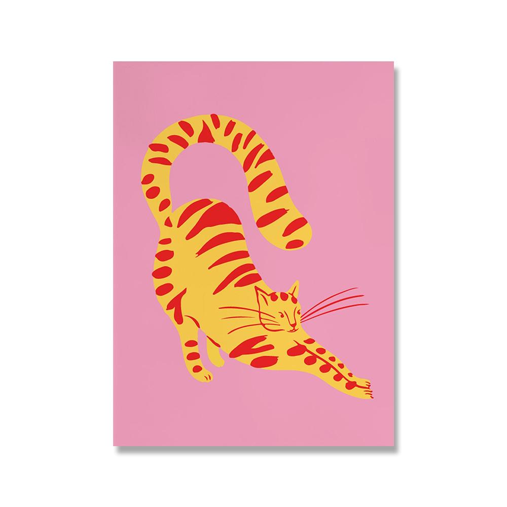 Мона Лиза в стиле поп, модный художественный принт, винтажный холст Яёи Кусама, постер, минимальный абстрактный настенный панно с изображением кота, журнал New Yorker, декор без рамки