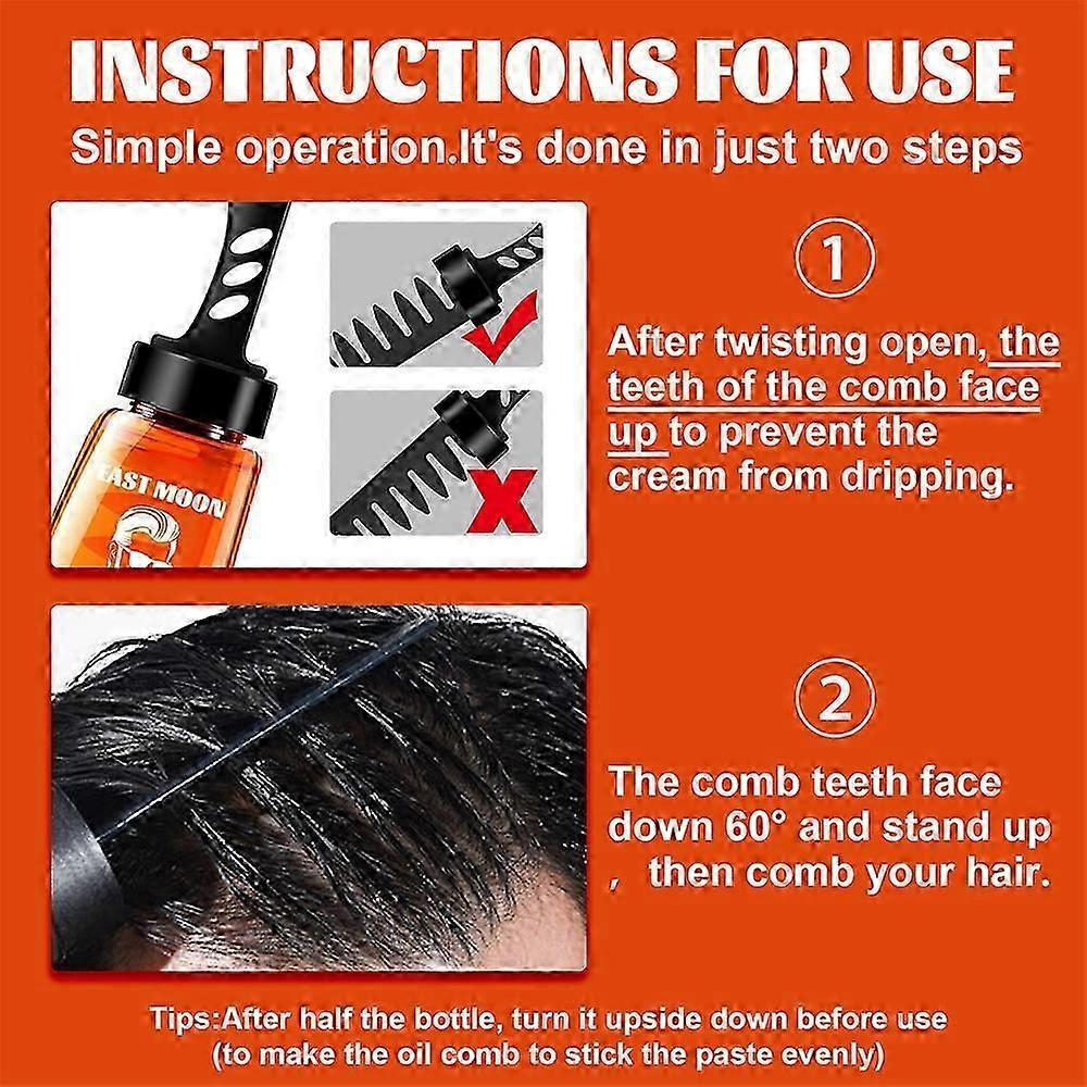1-3X 2-in-1 Hair Oil Head Gel Brush Quick-drying Hair Gel Combs Non-greasy Hair Salon