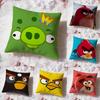 Милая мультяшная наволочка Angry Birds Премиум-комфорт Двусторонняя наволочка для подушки - Дизайн «Два в одном» для любой комнаты и салона автомобиля